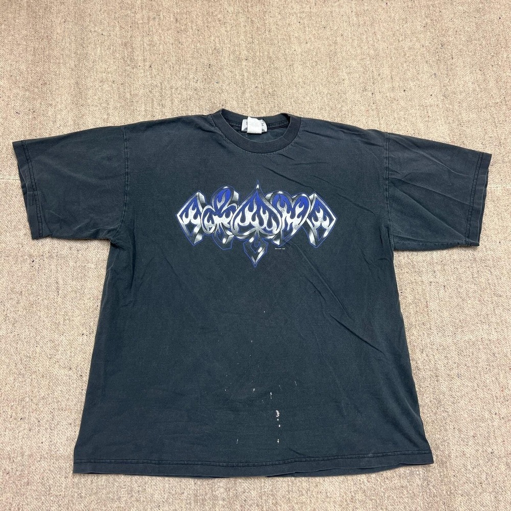 Vintage Americanβ Biker Shirt Mens XL Black 2000s Y2K Ford's Custom Bikes